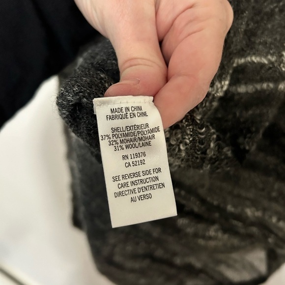 Helmut Lang Drop Front Mohair Sweater black and gray small‎ - Picture 6 of 8